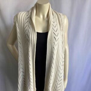 Charlotte Tarantola Cream Cotton Angora  Shrug